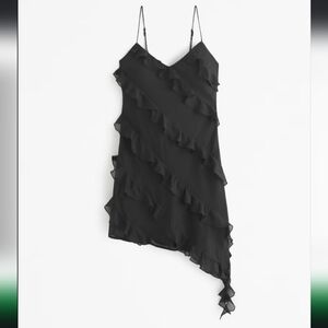 Abercrombie & Fitch Elegant Black Ruffle Dress